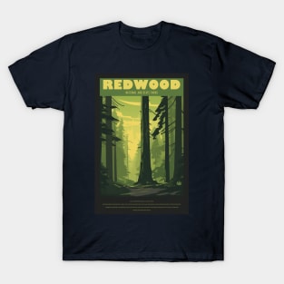 Redwoods National Park Vintage Travel Poster T-Shirt